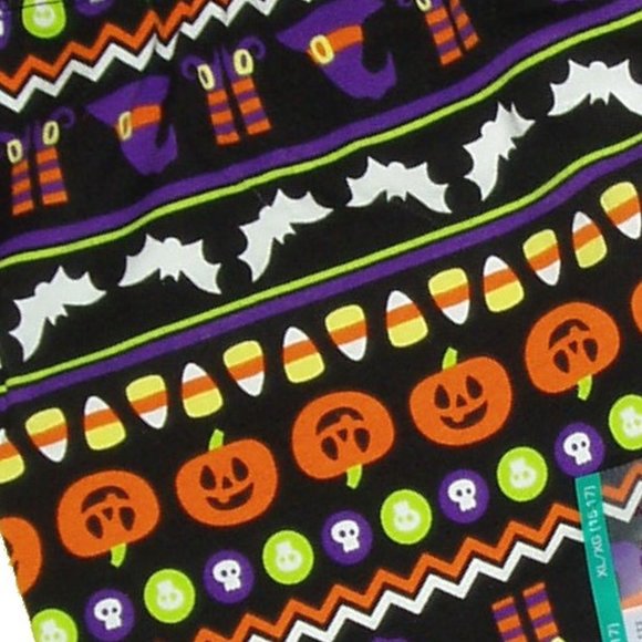 Halloween Fair Isle Ankle Legging Long Pants - Picture 3 of 7